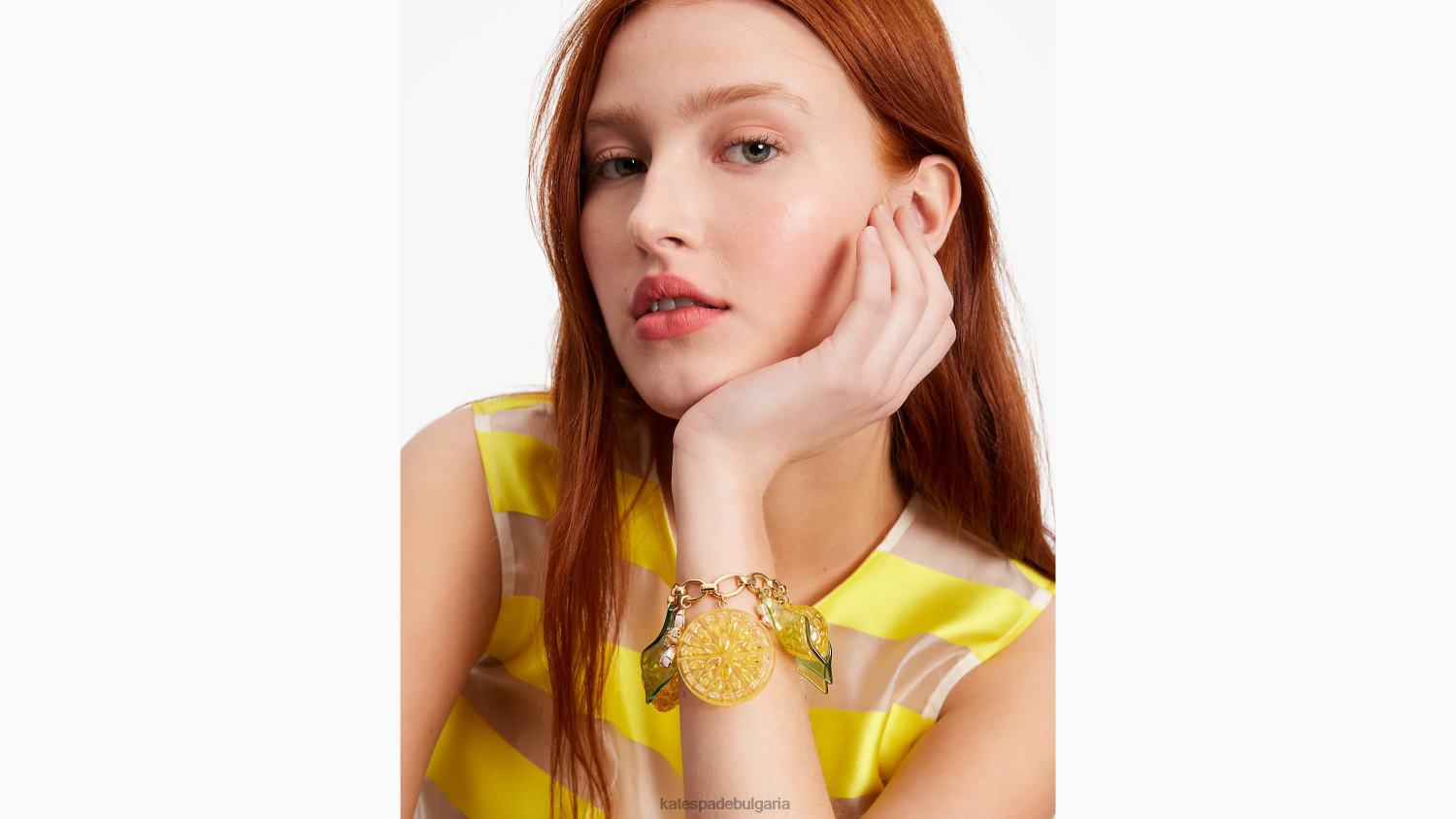 аксесоари Kate Spade прясно изцедена гривна с талисман жълт мулти Жени 2N00B1000