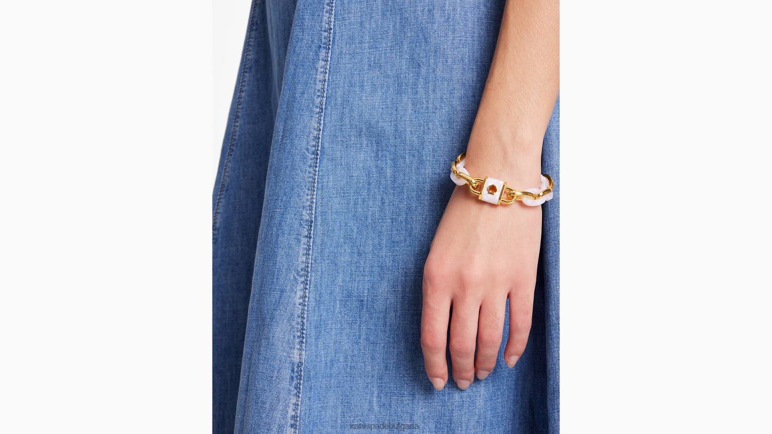 аксесоари Kate Spade брава и връзка гривна бяло злато. Жени 2N00B1022