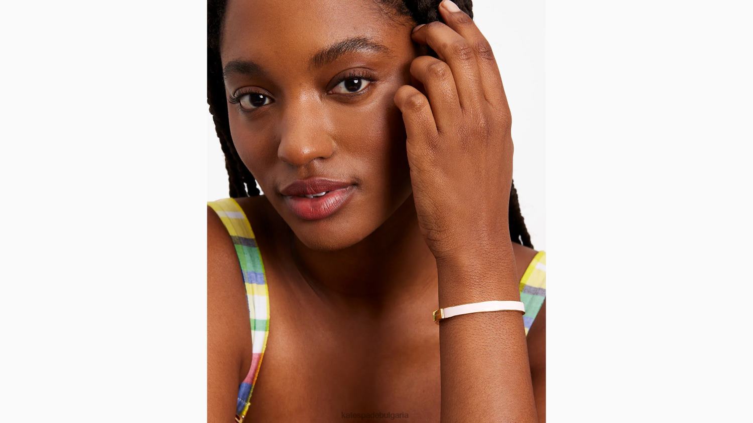 аксесоари Kate Spade спрете и помиришете розите тънка идиомна гривна Изчервяване Жени 2N00B1031