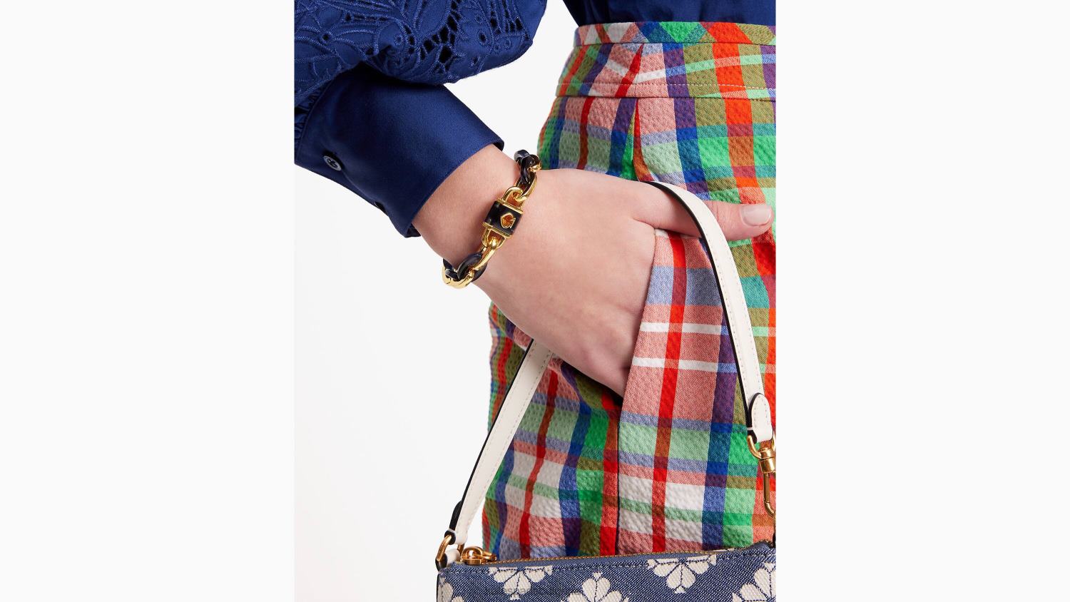 аксесоари Kate Spade брава и връзка гривна военноморски флот Жени 2N00B1035