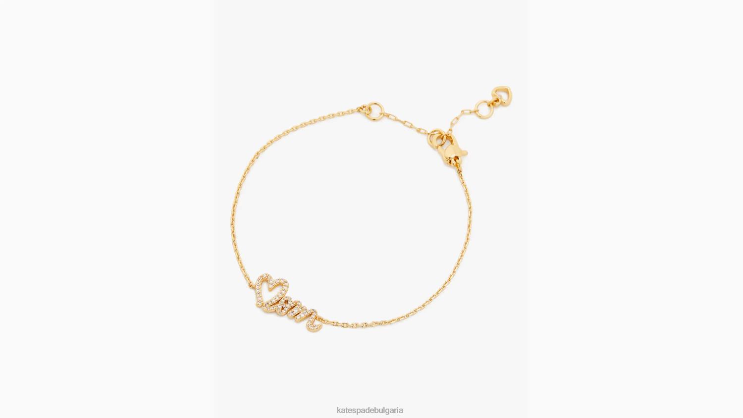 аксесоари Kate Spade обичам те, мамо гривна прозрачен/златен Жени 2N00B1186