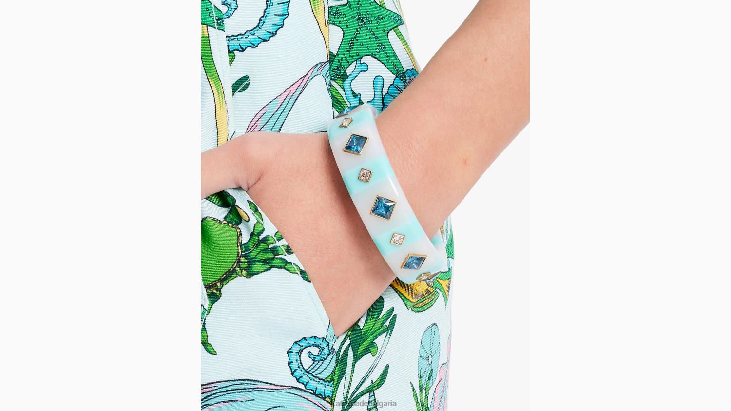 аксесоари Kate Spade виждайки ивици гривна светло синьо мулти Жени 2N00B976