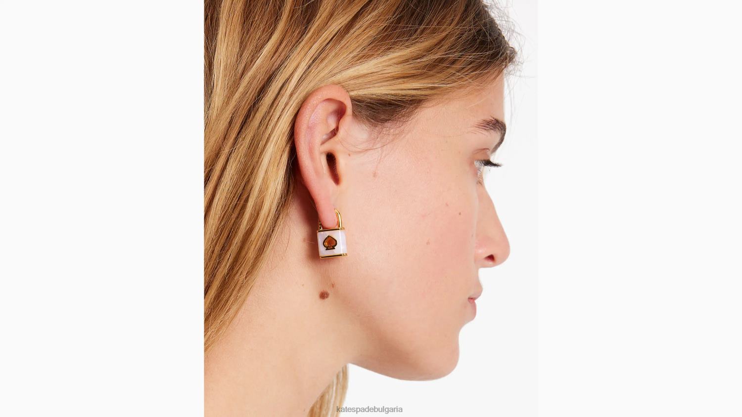 аксесоари Kate Spade заключване и прегръдки бяло злато. Жени 2N00B1024