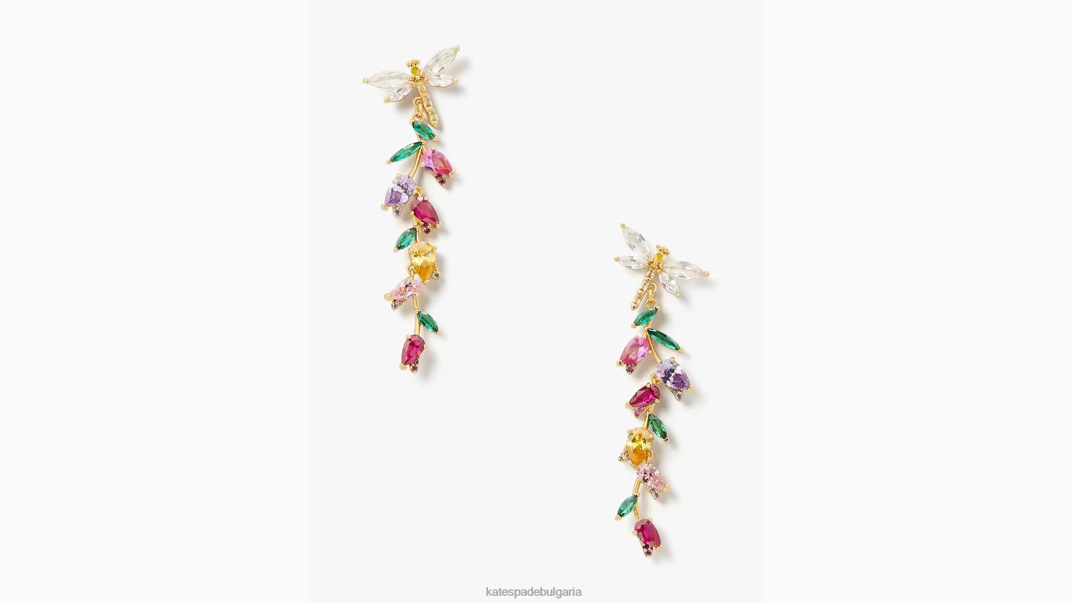 аксесоари Kate Spade парникови флорални линейни обеци мулти Жени 2N00B1044