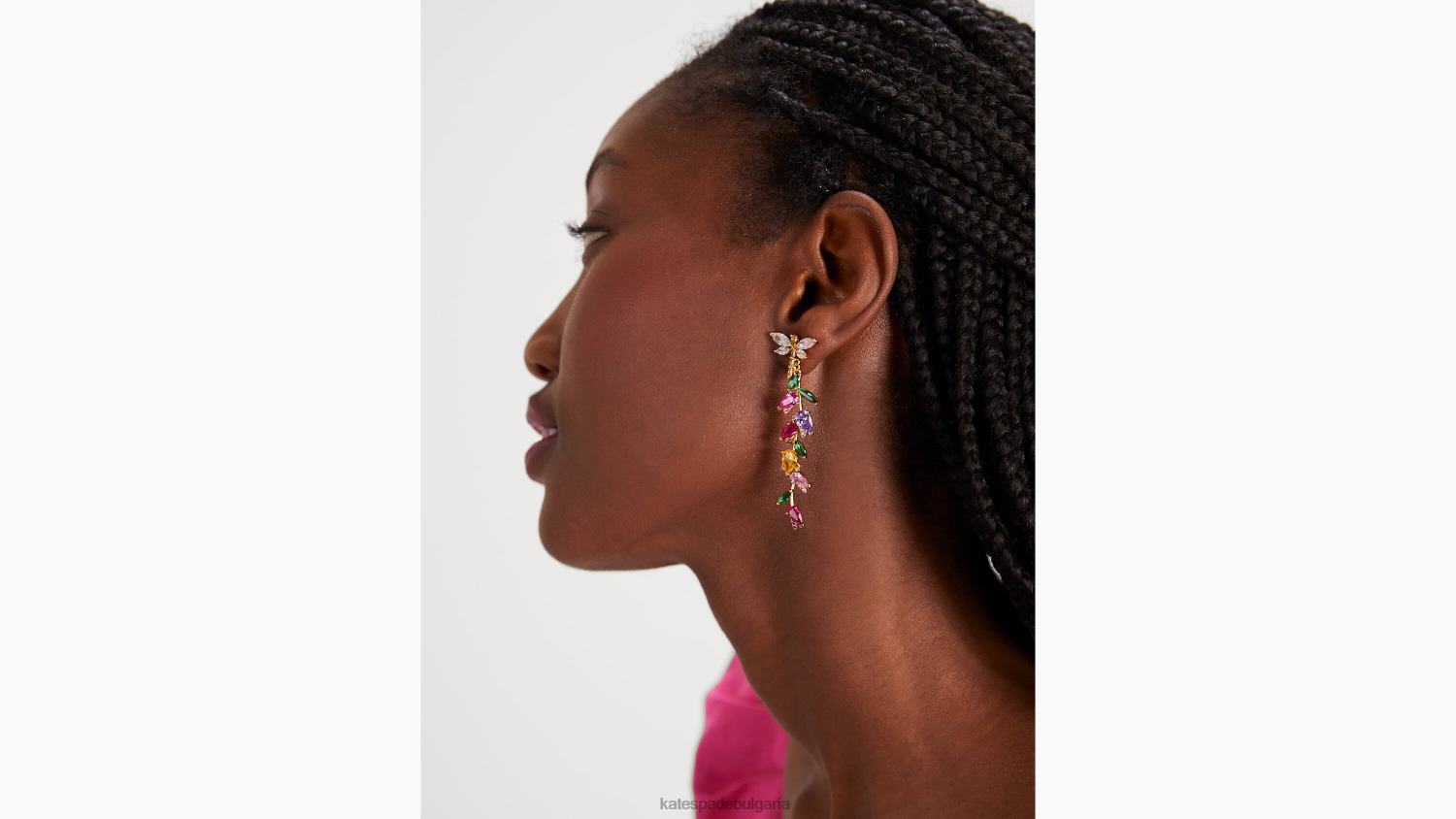 аксесоари Kate Spade парникови флорални линейни обеци мулти Жени 2N00B1044