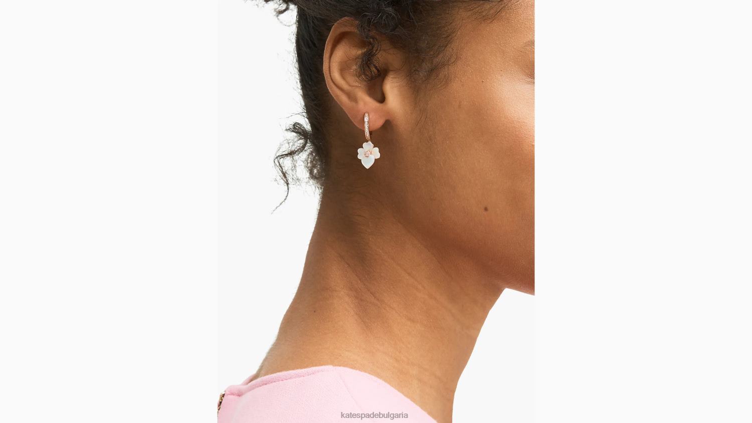 аксесоари Kate Spade скъпоценна теменуга паве капка мини обръчи крем мулти/розово злато Жени 2N00B1080