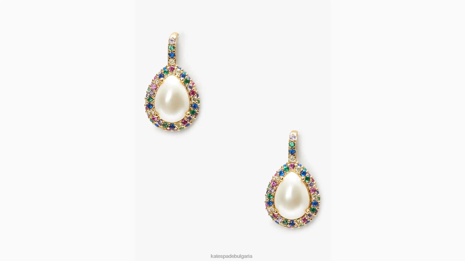 аксесоари Kate Spade брилянтни изявления проправят обеци с ореол крем мулти Жени 2N00B1084