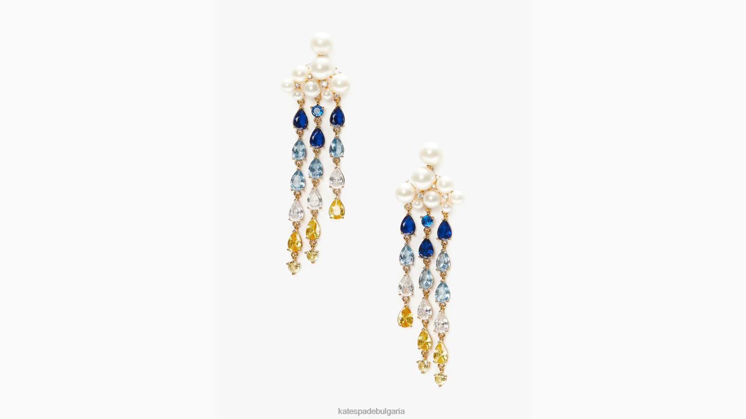 аксесоари Kate Spade ефектни обеци за дъжд или блясък бяло мулти Жени 2N00B1086
