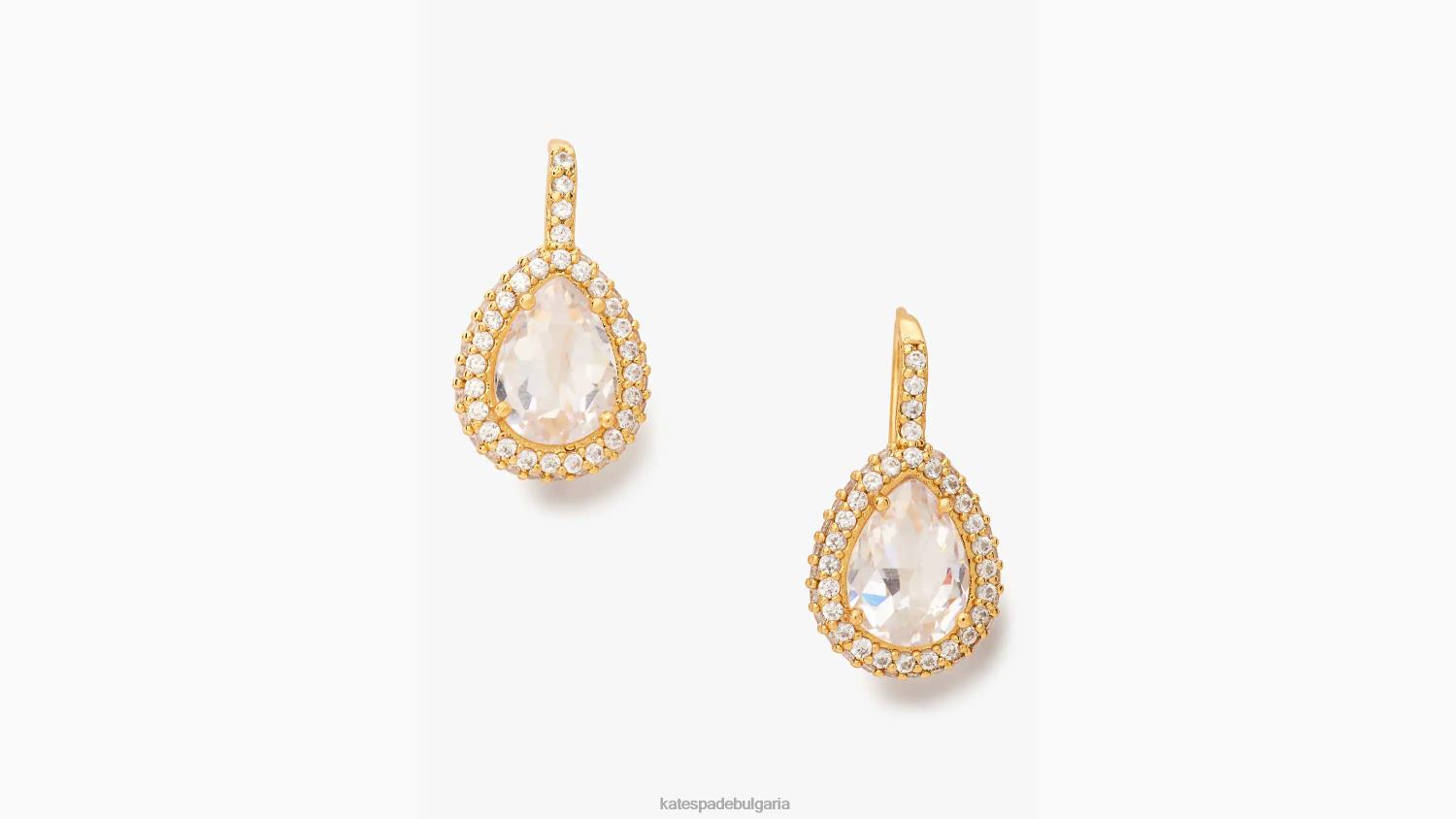 аксесоари Kate Spade брилянтни изявления проправят обеци с ореол прозрачен/златен Жени 2N00B1115