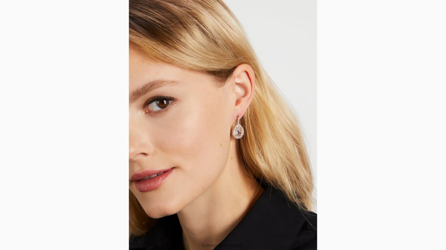 аксесоари Kate Spade брилянтни изявления проправят обеци с ореол прозрачен/златен Жени 2N00B1115
