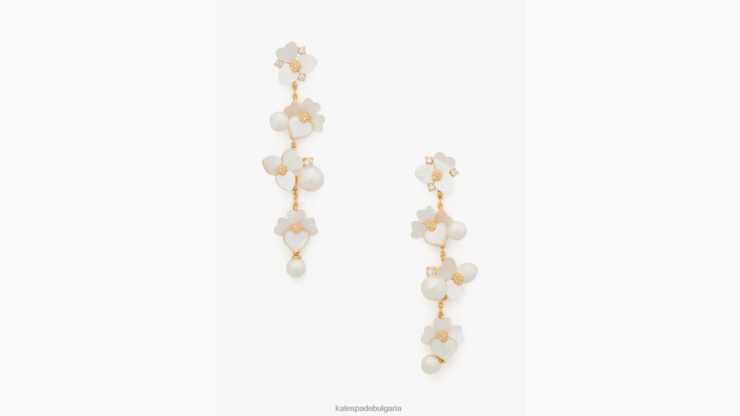 аксесоари Kate Spade скъпоценни линеарни обеци с теменуга бяло мулти/златно Жени 2N00B1118