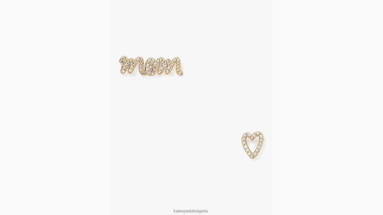 аксесоари Kate Spade обичам те, мамо, асиметрични шипове в кутия прозрачен/златен Жени 2N00B1145