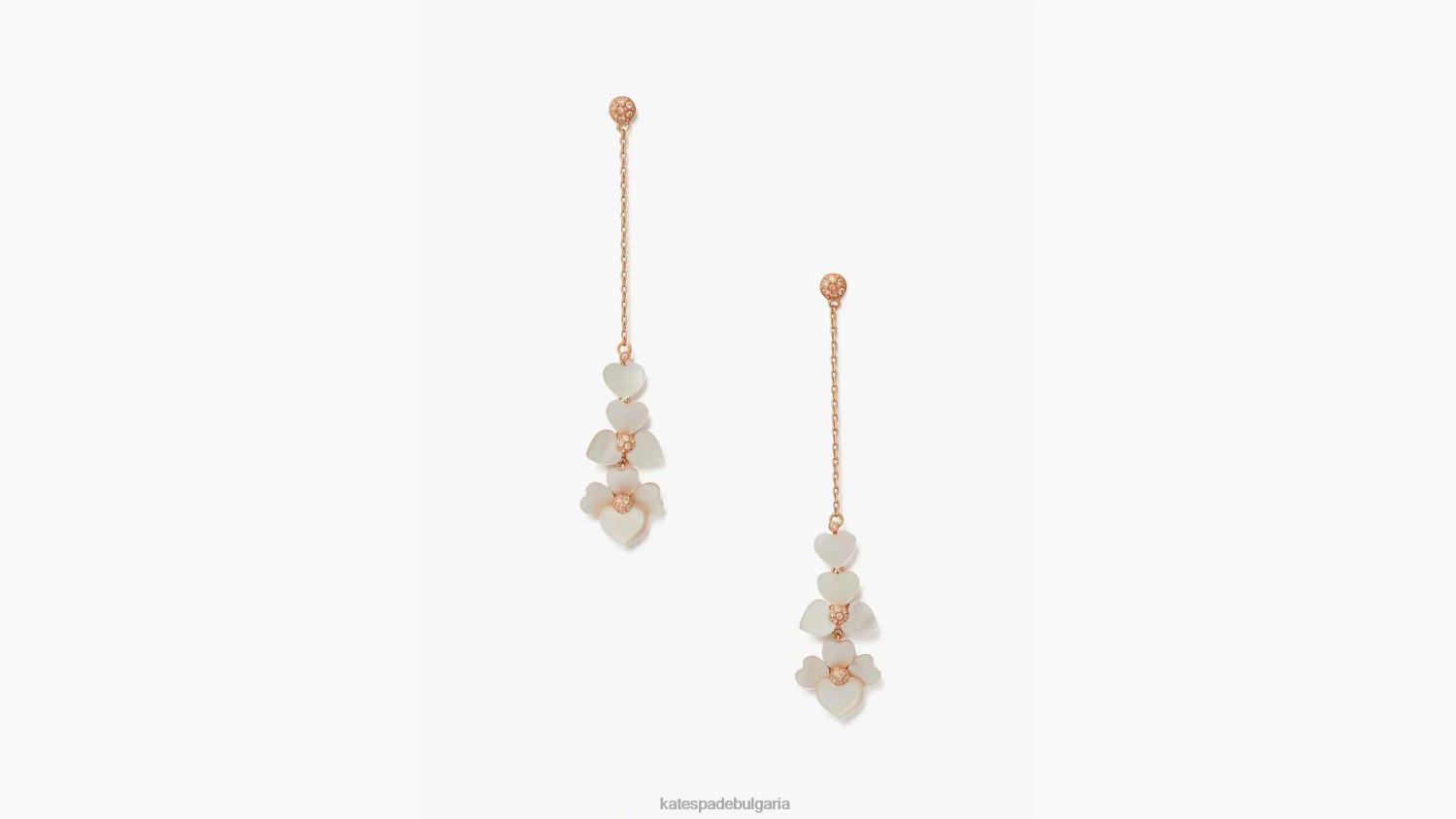 аксесоари Kate Spade скъпоценни линейни обеци тип теменуга крем мулти/розово злато Жени 2N00B1159