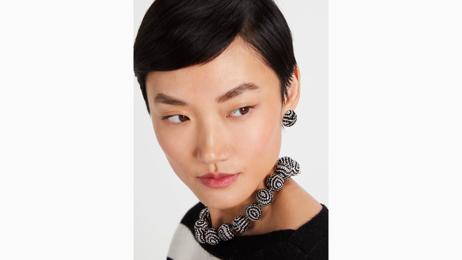 аксесоари Kate Spade спечелете вашите шипове с ивици черно мулти Жени 2N00B1221