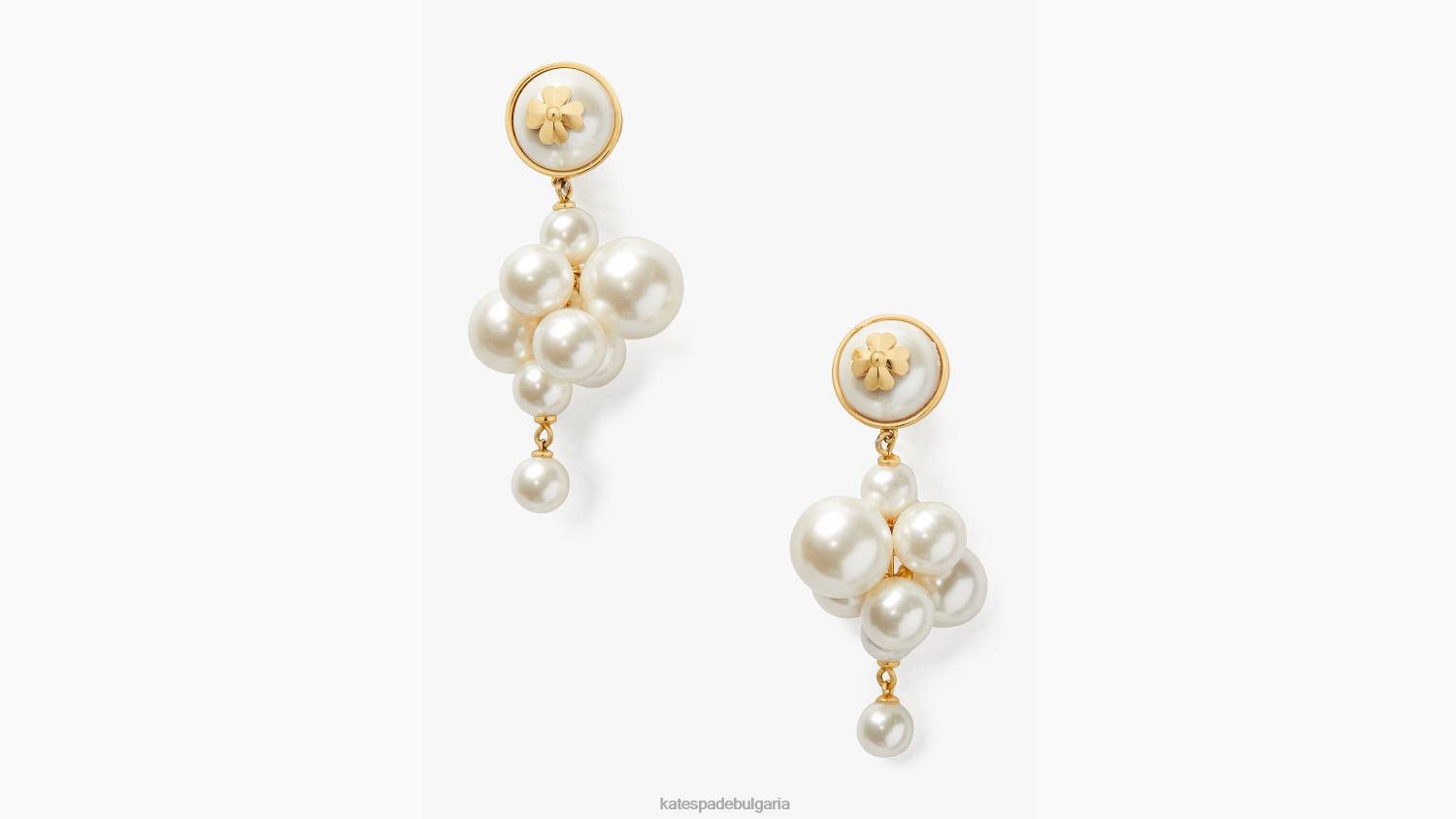 аксесоари Kate Spade перли върху обеци с капка перли крем/злато Жени 2N00B1225