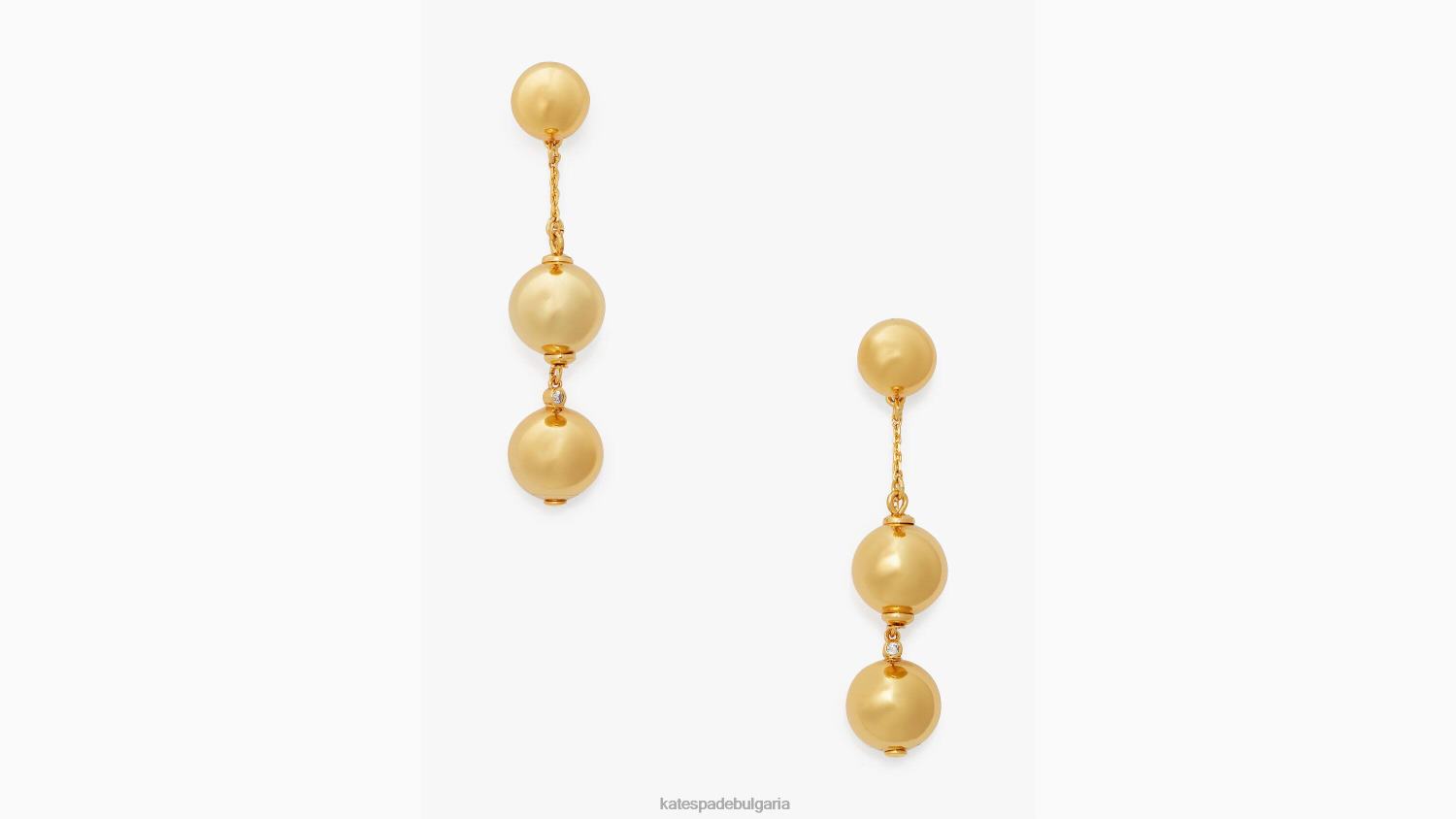 аксесоари Kate Spade имат линейни обеци с топка отпред назад злато Жени 2N00B1230
