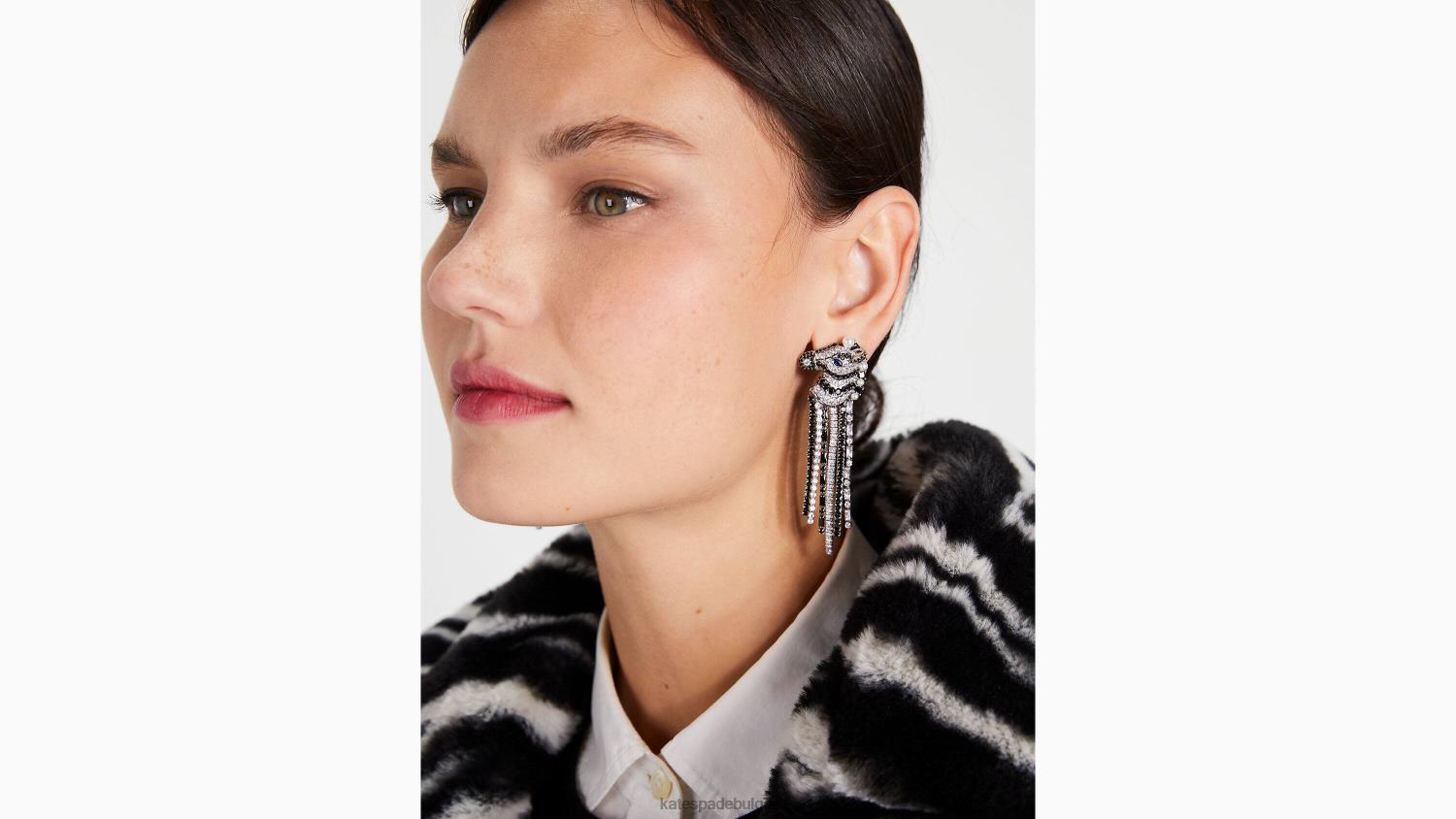 аксесоари Kate Spade спечелете своите изящни обеци с райета черно мулти Жени 2N00B1231