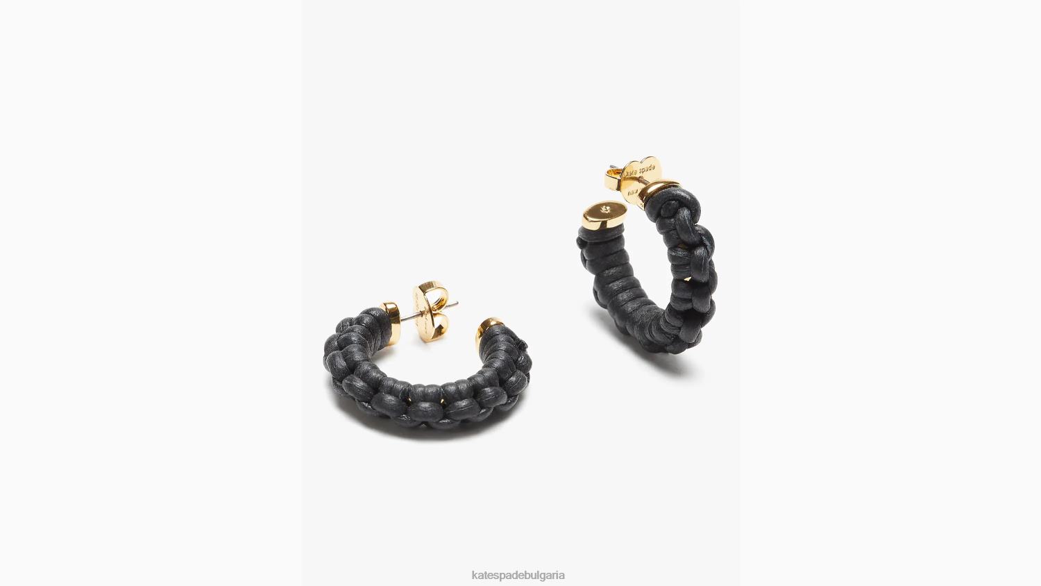 аксесоари Kate Spade бохемски кожени малки обръчи черен Жени 2N00B1238