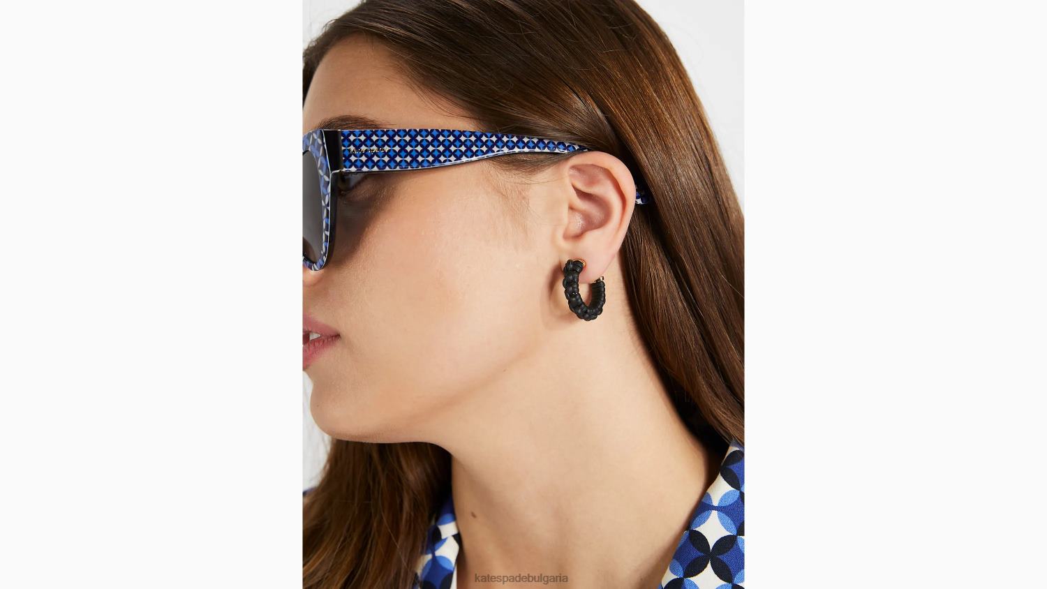 аксесоари Kate Spade бохемски кожени малки обръчи черен Жени 2N00B1238