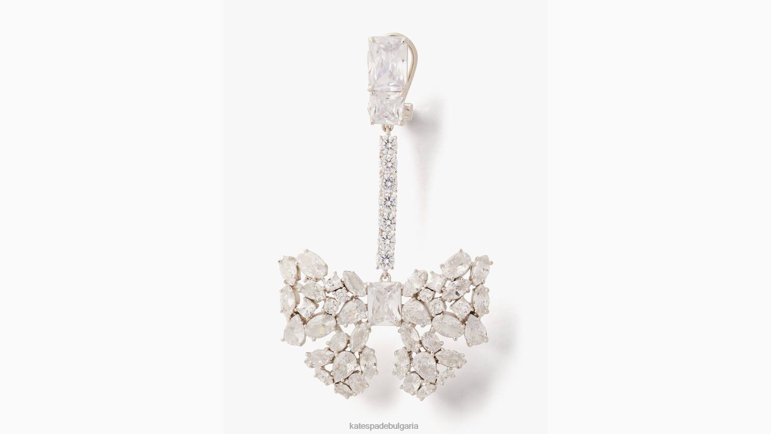 аксесоари Kate Spade вземете лък линейни обеци прозрачен/сребрист Жени 2N00B1243