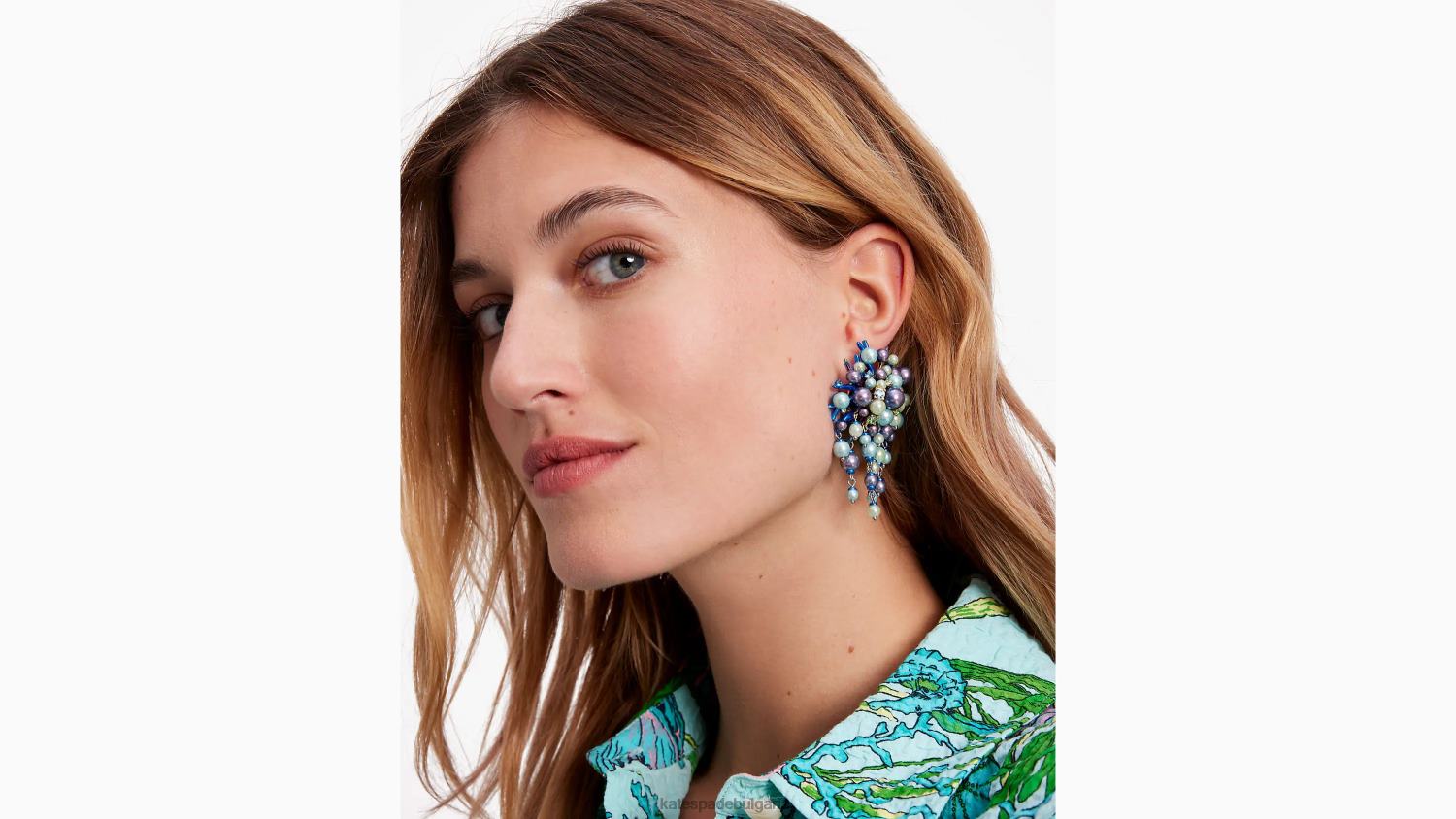 аксесоари Kate Spade изящни обеци с морска сирена синьо/мулти Жени 2N00B996