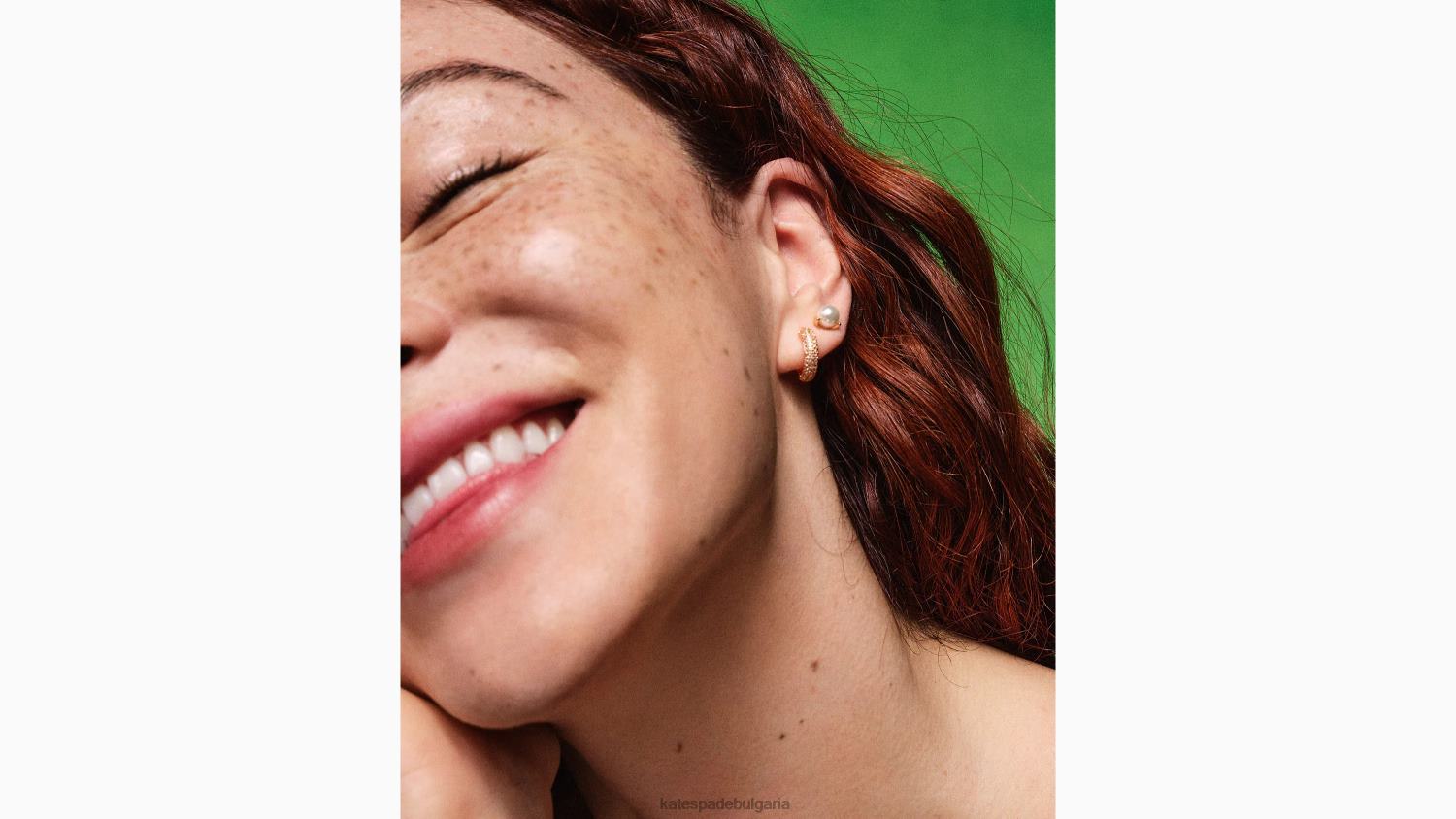 аксесоари Kate Spade брилянтни изявления проправят мини huggies прозрачен/златен Жени 2N00B1062