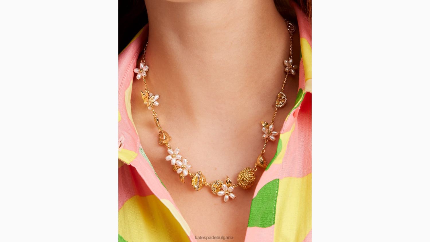 аксесоари Kate Spade свежо изцедена огърлица жълт мулти Жени 2N00B1004