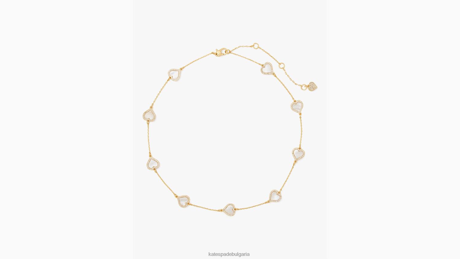 аксесоари Kate Spade вземете сърце разпръснато колие прозрачен/златен Жени 2N00B1199