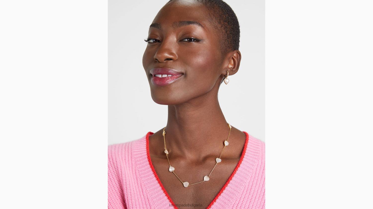 аксесоари Kate Spade вземете сърце разпръснато колие прозрачен/златен Жени 2N00B1199