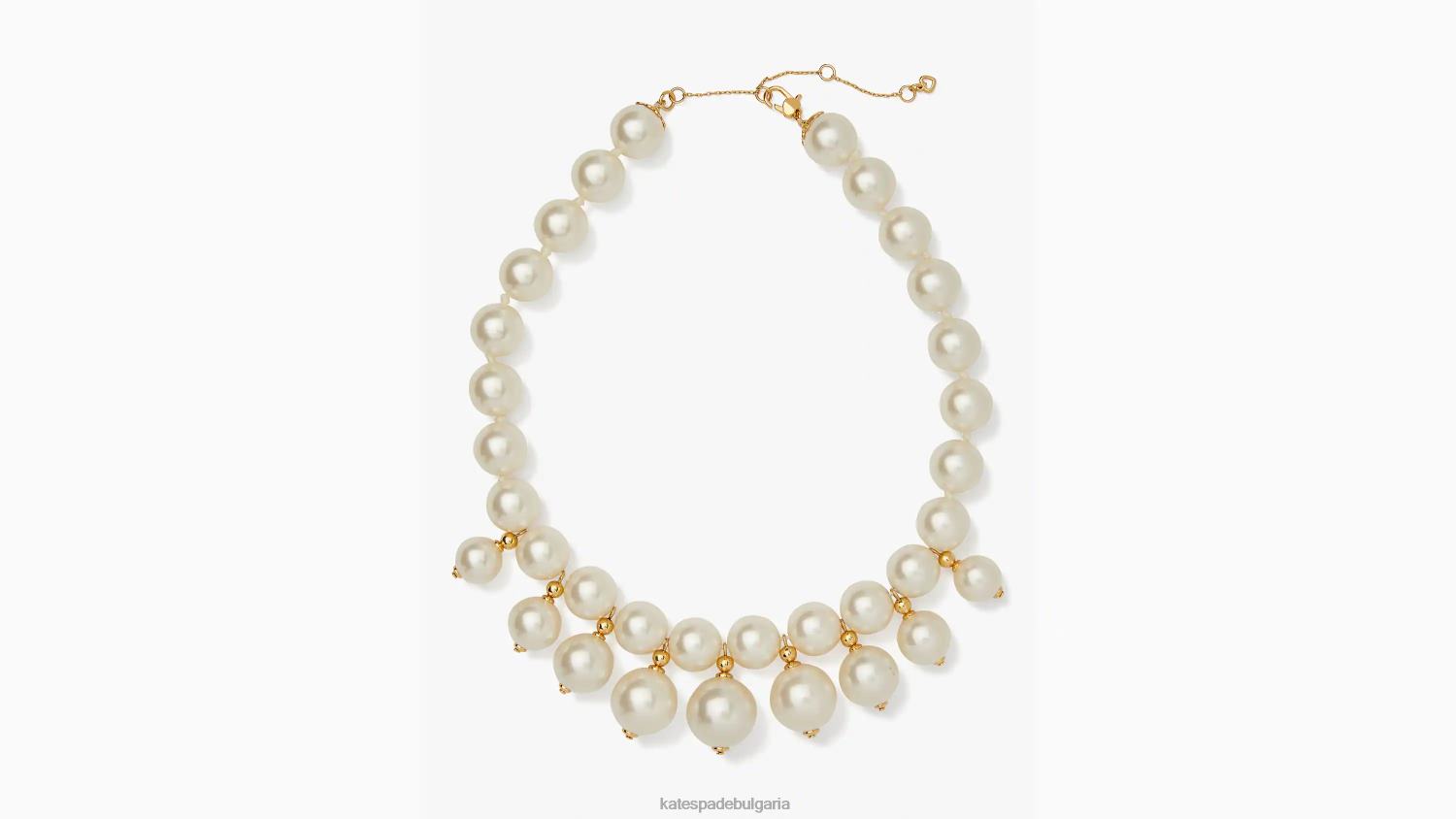 аксесоари Kate Spade изящна огърлица с перли върху перли крем/злато Жени 2N00B1214