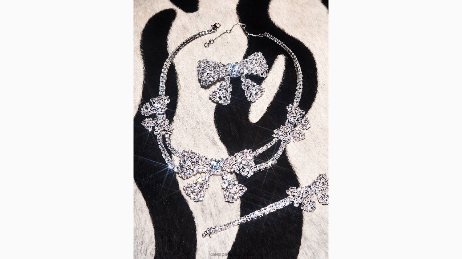 аксесоари Kate Spade вземете огърлица с лък прозрачен/сребрист Жени 2N00B1220