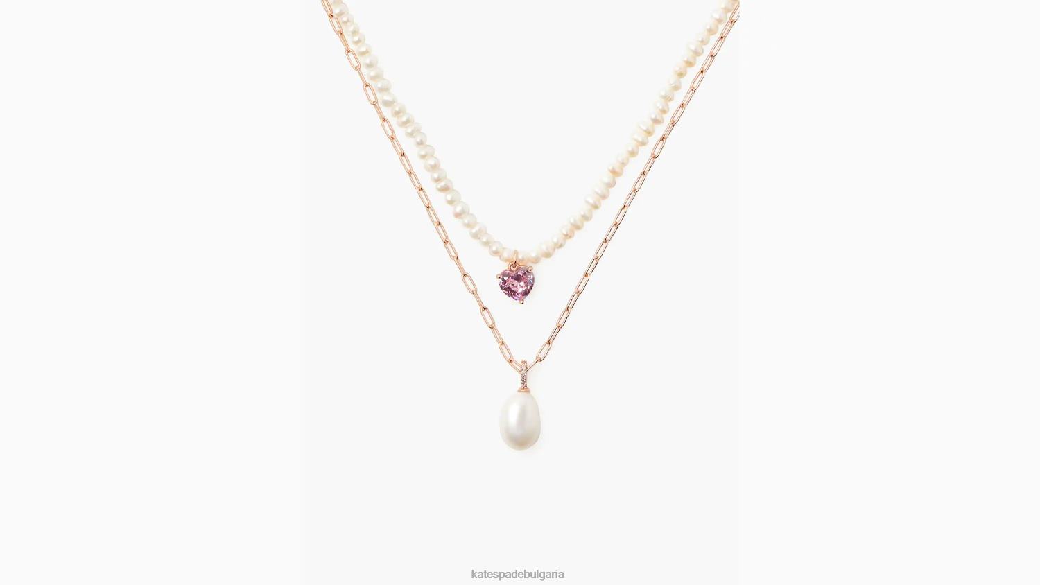 аксесоари Kate Spade моята любов двунишкова огърлица розово мулти Жени 2N00B1247