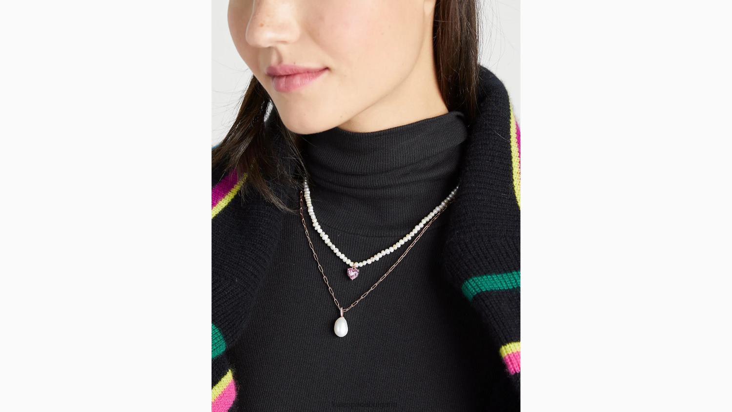 аксесоари Kate Spade моята любов двунишкова огърлица розово мулти Жени 2N00B1247