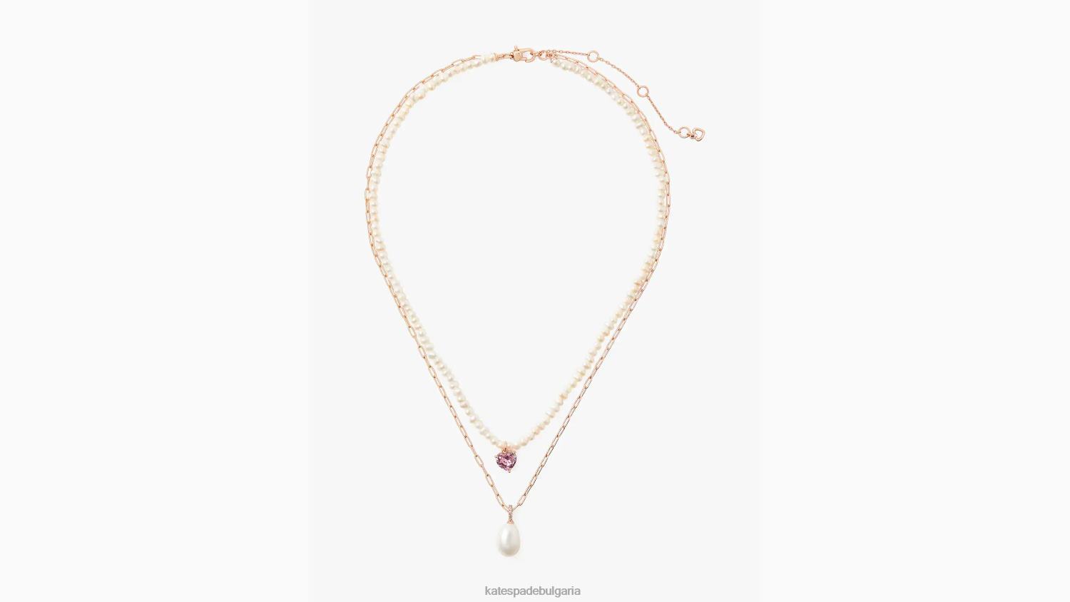 аксесоари Kate Spade моята любов двунишкова огърлица розово мулти Жени 2N00B1247