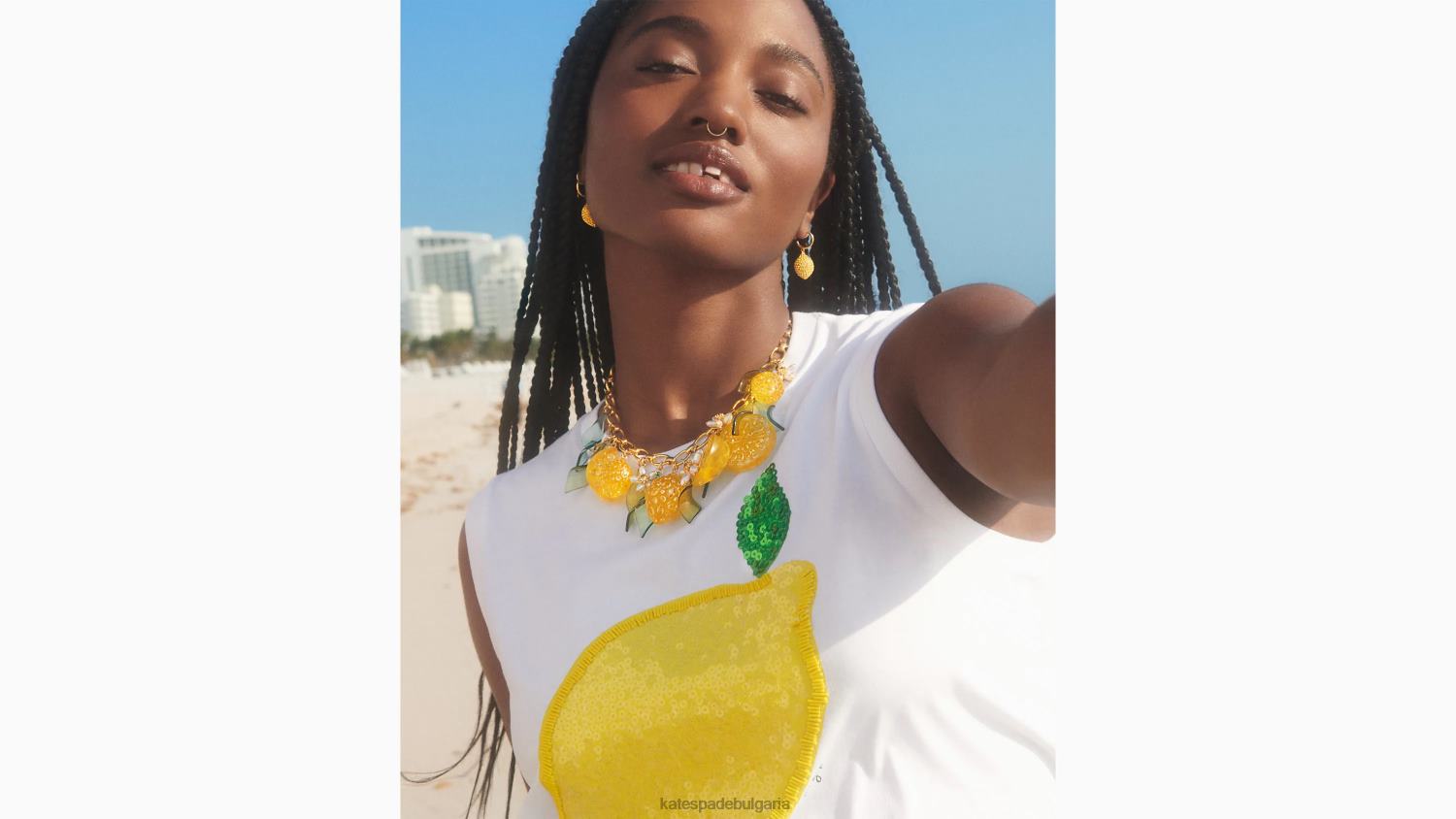 аксесоари Kate Spade свежо изстискано колие жълт мулти Жени 2N00B999