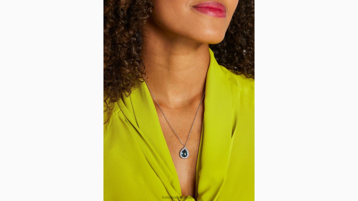 аксесоари Kate Spade брилянтни изявления pave halo мини висулка синьо/мулти Жени 2N00B1121