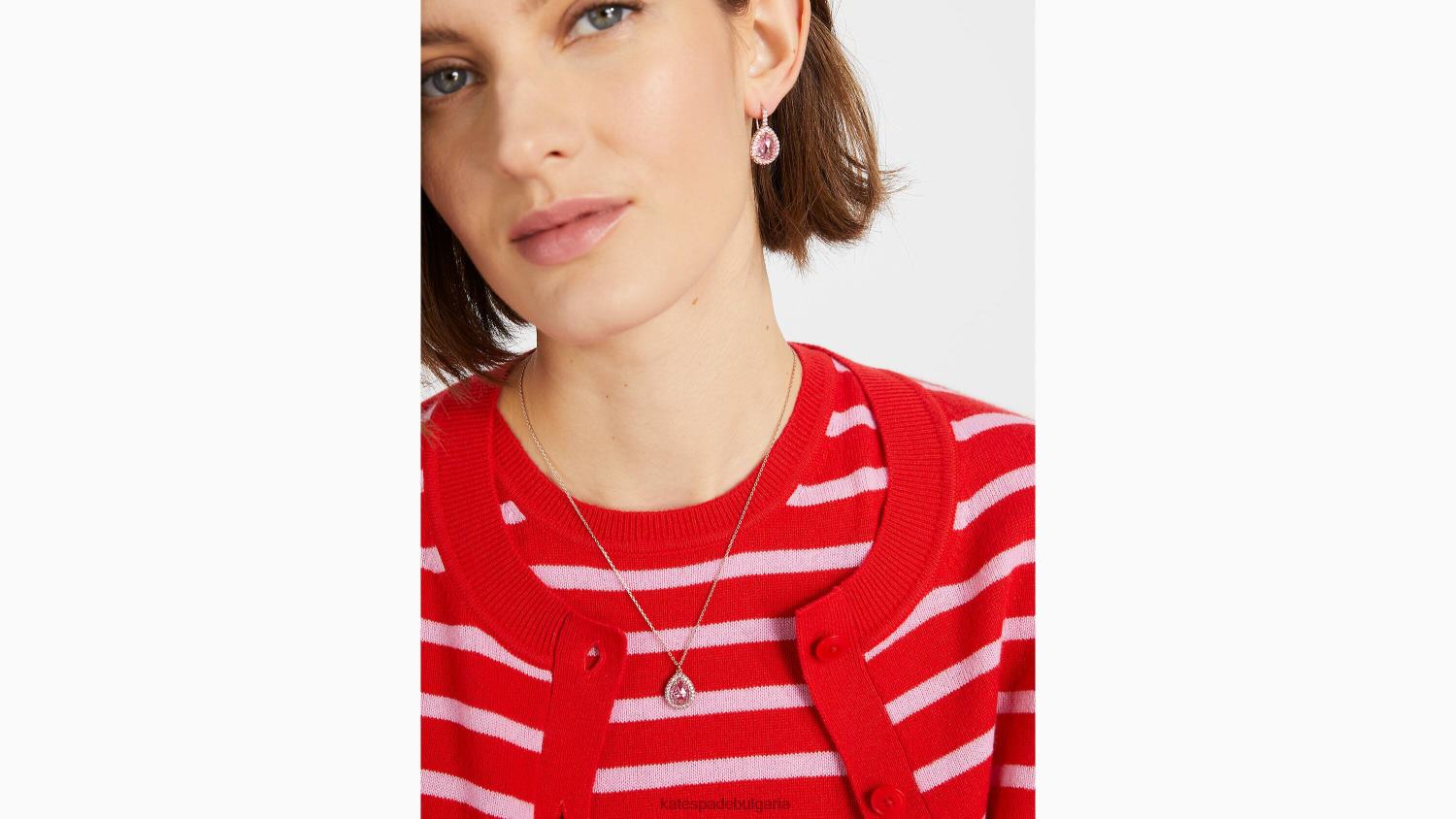 аксесоари Kate Spade брилянтни изявления pave halo мини висулка розово мулти Жени 2N00B1140