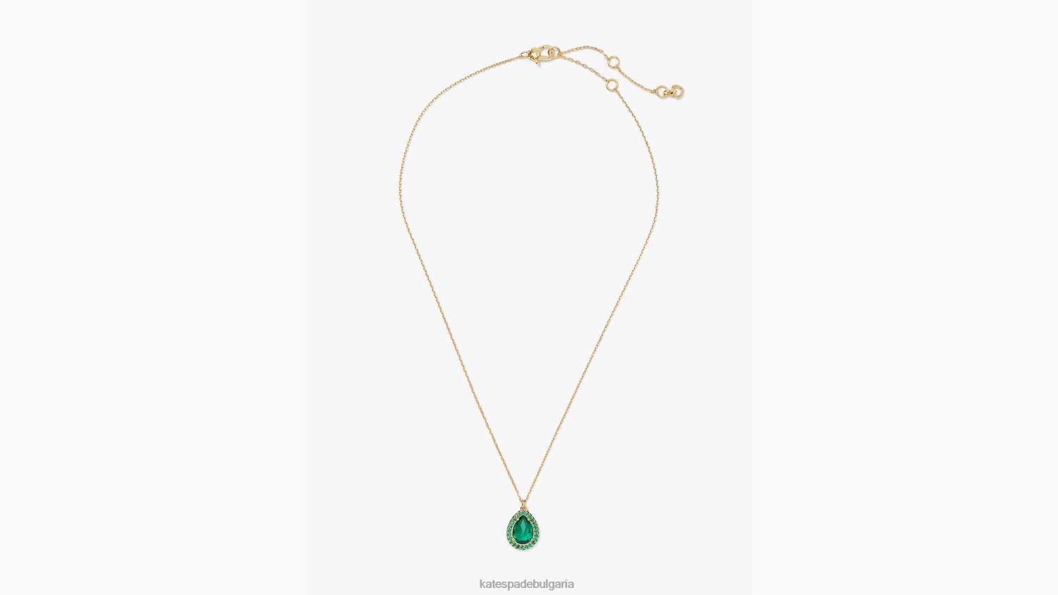 аксесоари Kate Spade брилянтни изявления pave halo мини висулка зелен мулти Жени 2N00B1185