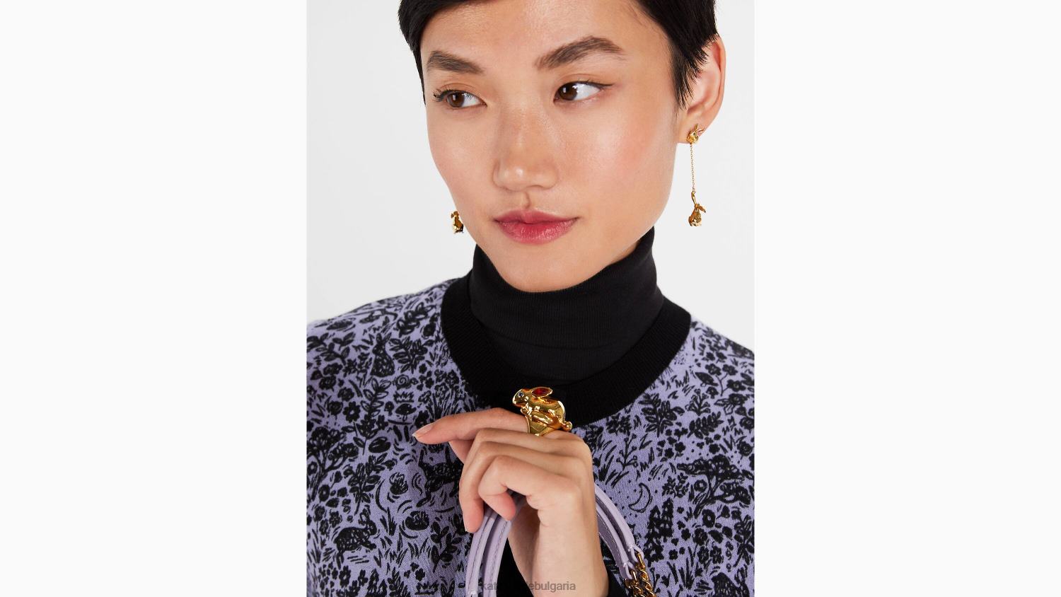 аксесоари Kate Spade година на коктейлния пръстен със заек злато мулти Жени 2N00B1226