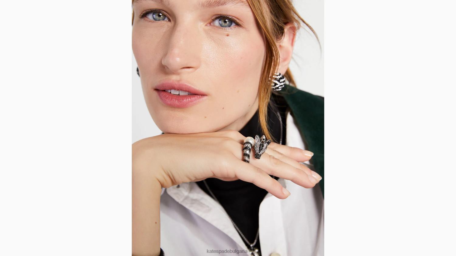 аксесоари Kate Spade спечелете пръстена си с ивици черно мулти Жени 2N00B1248