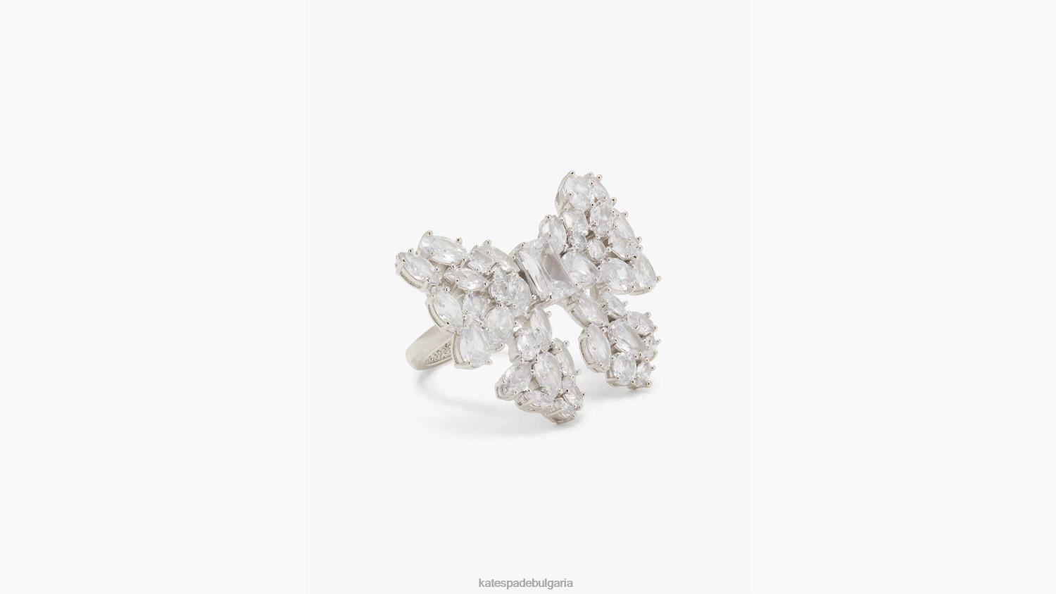 аксесоари Kate Spade вземете лък коктейлен пръстен прозрачен/сребрист Жени 2N00B1251