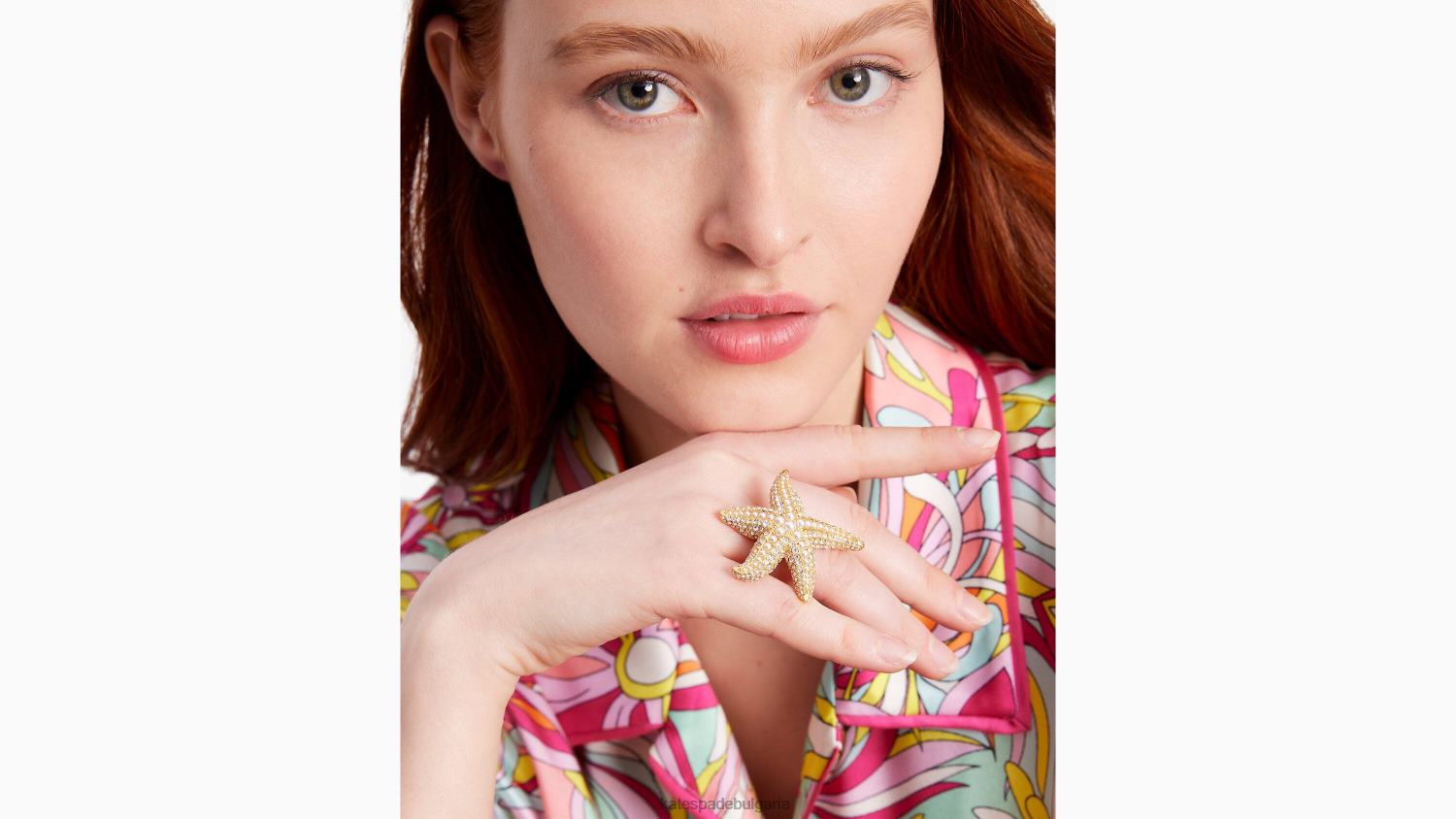 аксесоари Kate Spade коктейлен пръстен с морска звезда ясно мулти Жени 2N00B986