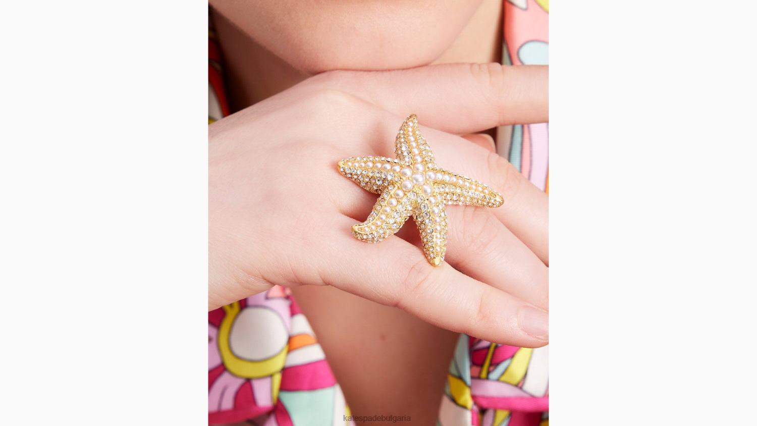 аксесоари Kate Spade коктейлен пръстен с морска звезда ясно мулти Жени 2N00B986