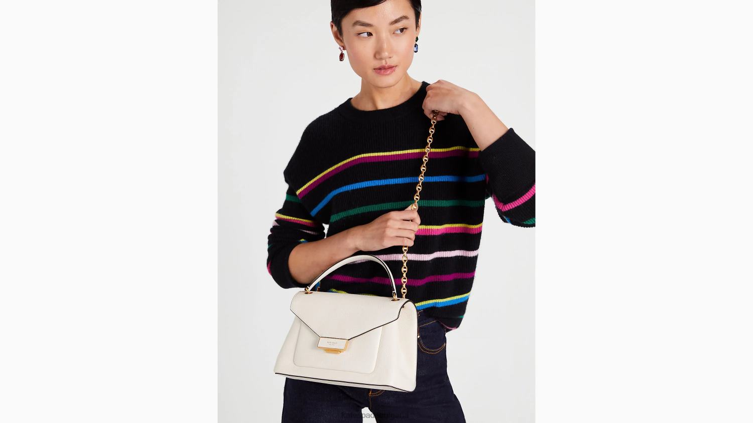 аксесоари Kate Spade Gramercy средно конвертируема чанта през рамо ореол бял Жени 2N00B314