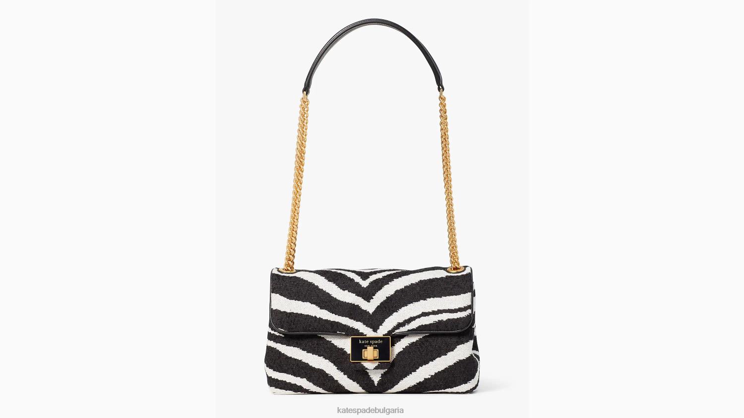 аксесоари Kate Spade evelyn zebra boucle жакард средна конвертируема чанта през рамо черно мулти Жени 2N00B330