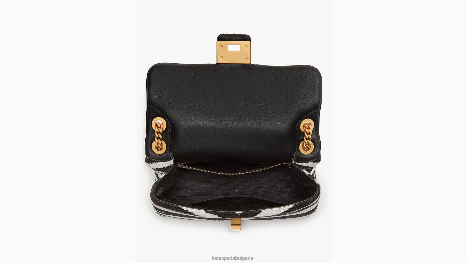 аксесоари Kate Spade evelyn zebra boucle жакард средна конвертируема чанта през рамо черно мулти Жени 2N00B330