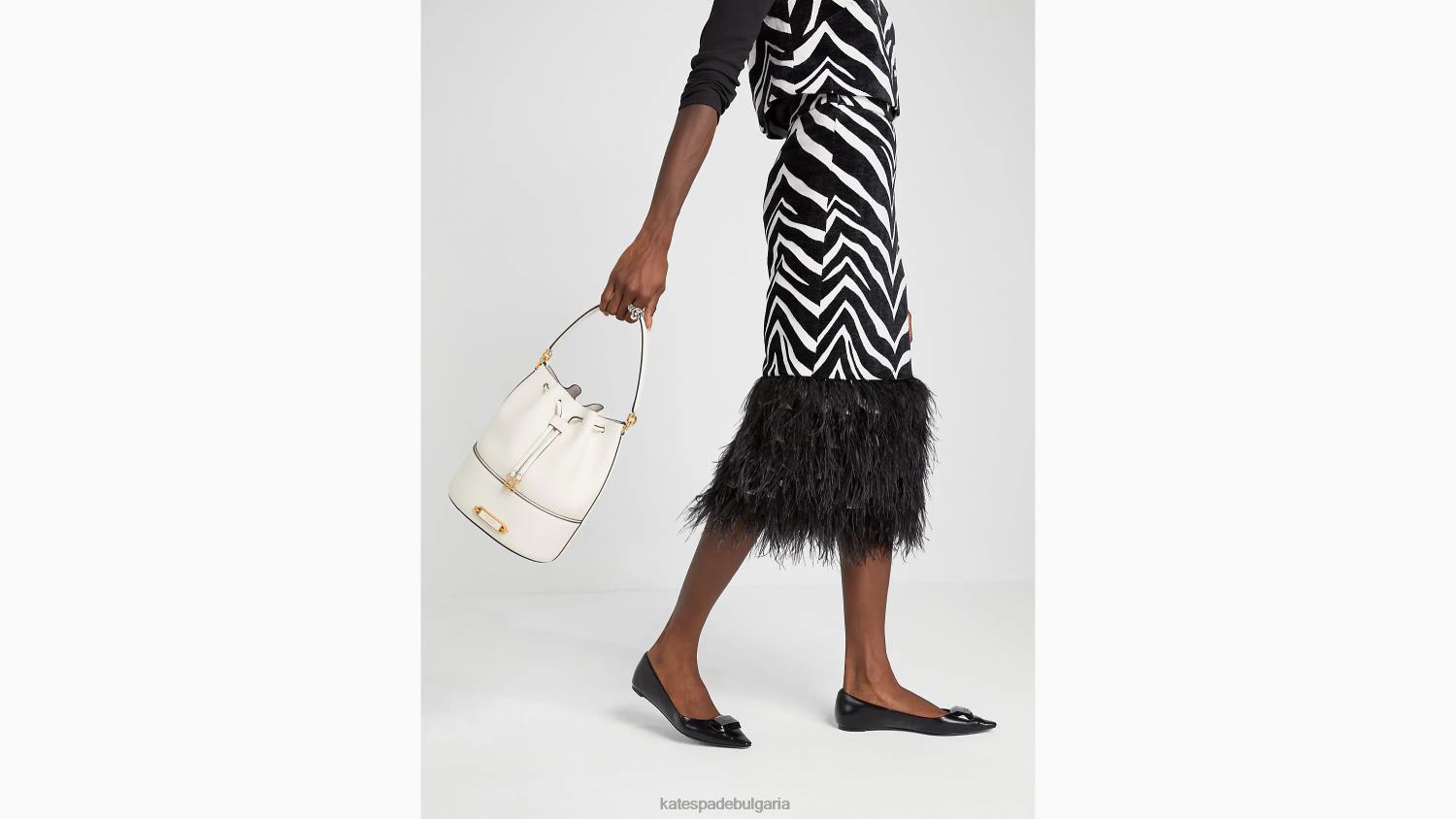 аксесоари Kate Spade чанта със средна кофа gramercy ореол бял Жени 2N00B249