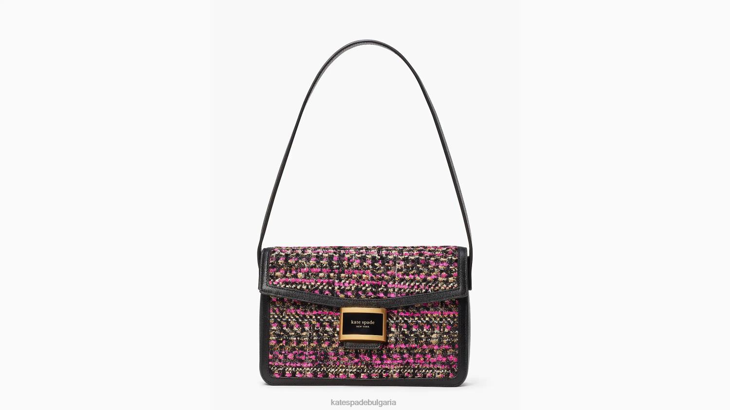 аксесоари Kate Spade средна чанта от туид katy розово мулти Жени 2N00B336