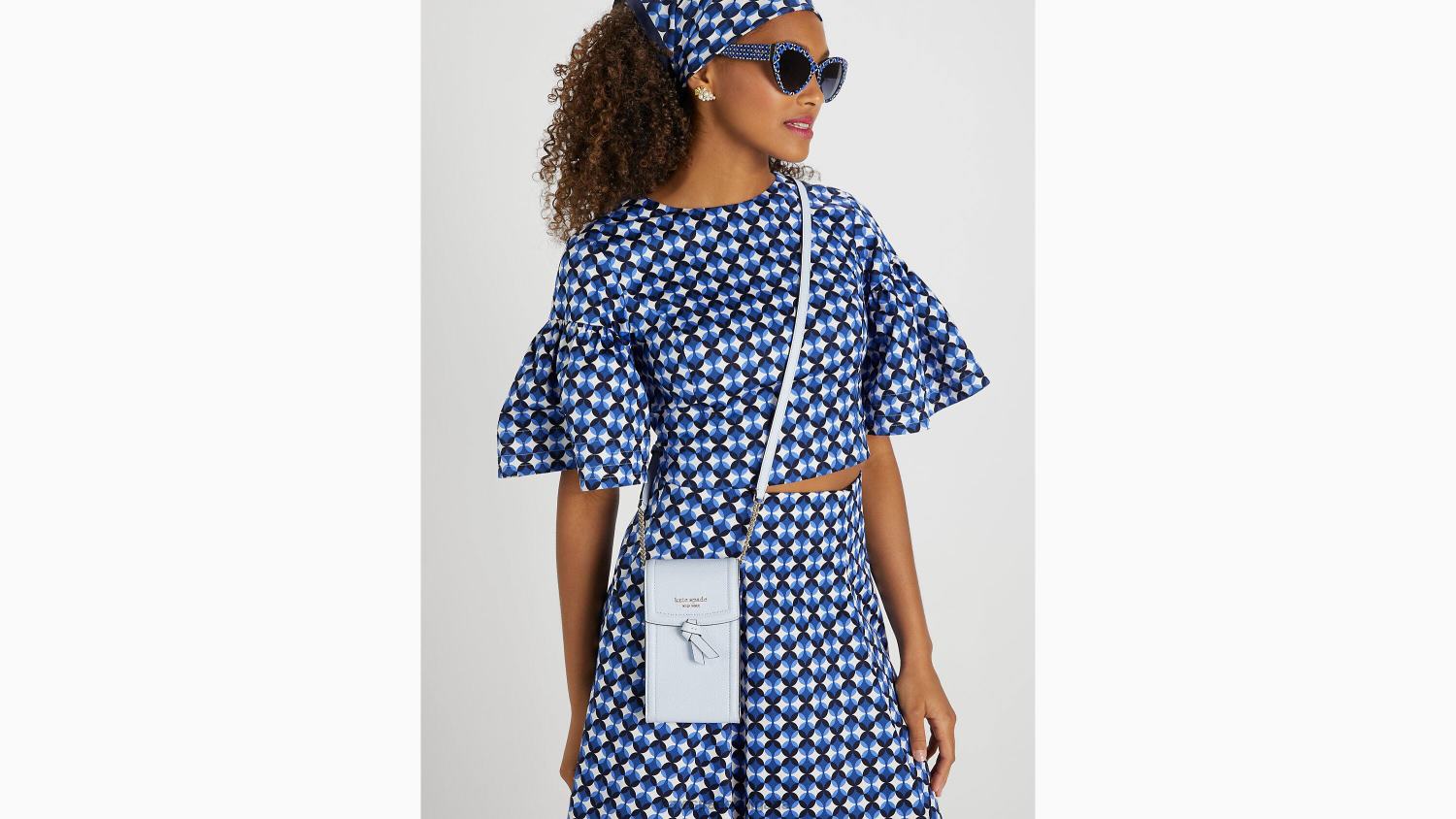 аксесоари Kate Spade knott север юг телефон crossbody акварел синьо Жени 2N00B105