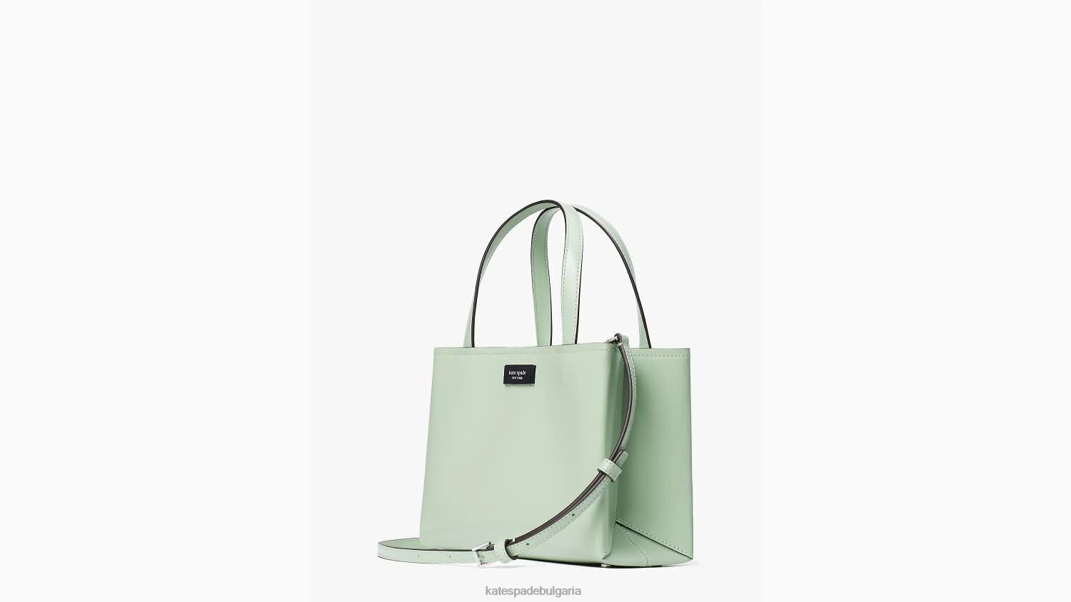 аксесоари Kate Spade кожена малка чантичка sam icon крем от шам фъстък Жени 2N00B217